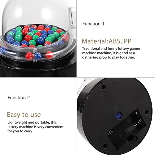 Jojofuny Electric Shake Lucky Ball Machine Mini Lottery Machine Portable Bingo Machine Cage Game With Balls Fortunate Number Picker Night Club Props No Battery 7 Jojofuny Electric Shake Lucky Ball Machine Mini Lottery Machine Portable Bingo Machine Cage Game With Balls Fortunate Number Picker Night Club Props No Battery - Image 5