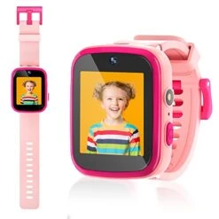 Ziegoal Kids Smart Watch For 3-12 Year Old Girls Toddler HD Dual Camera Smart Watch Multifunction Touch Screen Smartwatch With Game Educational Toys Birthday For Girls Age 4 5 6 7 8 9