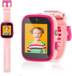 Ziegoal Kids Smart Watch For 3-12 Year Old Girls Toddler HD Dual Camera Smart Watch Multifunction Touch Screen Smartwatch With Game Educational Toys Birthday For Girls Age 4 5 6 7 8 9 -Folkmanis Toys Shop 41DLciw8p2L. AC