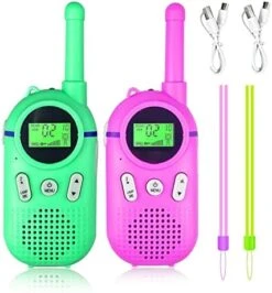 Wcfish Walkie Talkies For Kids, 2 Pack 22 Channels 2 Way Radio With Backlight LCD Flashlight, 3KMs Long Range Kids Toys For 3-12 Years, Children's Outdoor Adventure Camping Hiking Game (Green+Pink) 17 Wcfish Walkie Talkies For Kids, 2 Pack 22 Channels 2 Way Radio With Backlight LCD Flashlight, 3KMs Long Range Kids Toys For 3-12 Years, Children's Outdoor Adventure Camping Hiking Game (Green+Pink) -Folkmanis Toys Shop 41DjbjQCZKL. AC 1