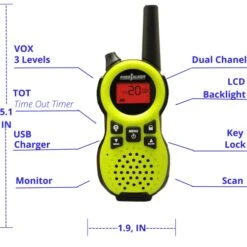 FreeTalker Walkie Talkie For Kids Toy Yard Game Camping, Relax At Park, No More Shouting, Flashlight, Gift 3 To 12, Play W/Neighbors 3 Miles Range Outdoor Open Space, Boy Girl 2Pack. (Balck) -Folkmanis Toys Shop 41Dk5FpEGAL