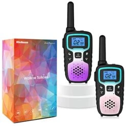 Wishouse Walkie Talkies For Kids Adults Long Range,Birthday Gift For 4-12 Year Old Girls Boys,Camping Gear Toys With Flashlight,SOS Siren,NOAA Weather Alert,VOX,22 Channels,Easy To Use,2 Pack