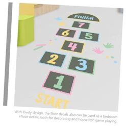 Toddmomy 4pcs Hopscotch Floor Vision Wall Stickers For Kids Hopscotch Mat Sticker By Numbers Hopscotch Lattice Floor Sticker Stickers Floor Decals Decorate Children's Room Paper -Folkmanis Toys Shop 41DyqBYYXzL