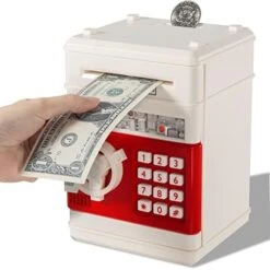 Electronic Password Piggy Banks For Child, Auto Money Bank Scroll Paper Money Cash Dollar Saving Box ATM Coin Jar,Birthday Halloween Christmas Hot Gifts Boys Girls Toddler Children Toys Age 3 4 5 8 -Folkmanis Toys Shop 41DzZtT 2yL. AC