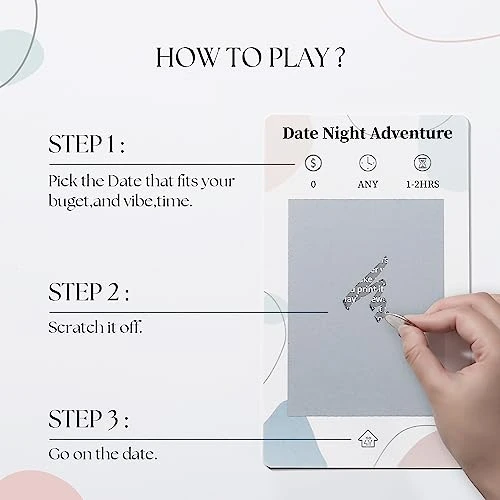 40 Date Ideas Card Games For Couples Date Night - Unique Date Deck Scratch Off Cards, Great As Couples Gifts For Boyfriend - Romantic Newlywed, Anniversary And Wedding Gift For Him, Husband Or Wife 6 40 Date Ideas Card Games For Couples Date Night - Unique Date Deck Scratch Off Cards, Great As Couples Gifts For Boyfriend - Romantic Newlywed, Anniversary And Wedding Gift For Him, Husband Or Wife - Image 4