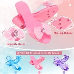 Princess Dress Up Shoes And Jewelry Boutique -Girls Pretend Play Set W Cloak & Tutu Skirt, 3 Pairs Princess Shoes Pretend Jewelry Accessories Girls Toddlers Beauty Birthday Gifts Princess Toys Years3+ -Folkmanis Toys Shop 41EXTTlHF5L