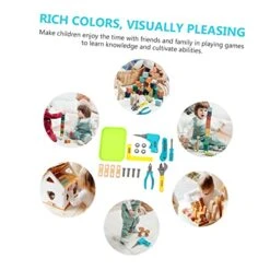 OSALADI 1 Set Simulation Tool Toys Playset Tools For Toys Toy Plaything Toy Supply Repairing Tool Toy Plastic Electric Drill Portable Indoor Playset -Folkmanis Toys Shop 41EXo0s104L