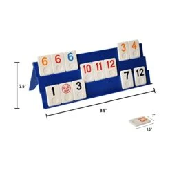 Point Games Classic Rummy Cube Game Full Size, With 3 Tier Foldable Racks And Tiles, In A Super Durable Canvas Travel Bag -Folkmanis Toys Shop 41EZPnAqEDL