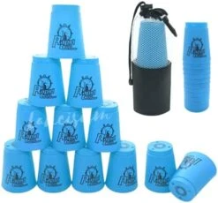 Lancisism 48Pcs Quick Stacking Cups Set, BPA-Free Material Sports Training Stacking Cup Game, Classic Family Game For Kids Adults Family, Great Gift Idea (Blue & Green & Purple & Red) -Folkmanis Toys Shop 41EgLFKQtL. AC