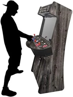 Creative Arcades Full Size Stand-Up Commercial Grade Arcade Machines | 4 Player | 3500 Games | 32" LCD Screen | 4 Sanwa Joysticks | Trackball | Woodgrain Edition | 2 Stools Included | 3 Year Warranty -Folkmanis Toys Shop 41Eh Ujwa0L. AC