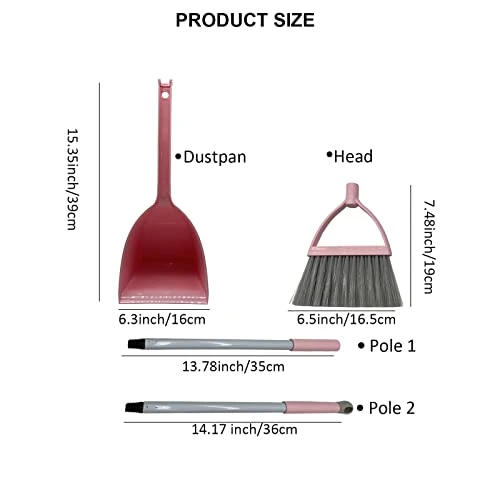 BSMstone Kids Broom And Dustpan Set-Mini Dustpan And Broom For Children Housekeeping Pretend Play Cleaning Tools Set (Blue) 6 BSMstone Kids Broom And Dustpan Set-Mini Dustpan And Broom For Children Housekeeping Pretend Play Cleaning Tools Set (Blue) - Image 4