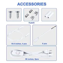 ELEKICO 4FT Led Shop Light, 22w 2500lm 6500k Linkable 4ft Led Shop Lights With Plug On/Off Power Cord, T5 Integrated 4ft Led Fixture,4 Foot Led Shop Lights For Garage 6 Pack -Folkmanis Toys Shop 41EqOPJHIbL