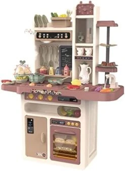 Play Kitchen- Kitchen Playset Pretend Food - Toy Accessories Set W/Real Sounds & Light, Play Sink, Cooking Stove With Steam, 65 PCS For Toddlers Kids 37 Inch, Girls & Boys（1-5 Years） -Folkmanis Toys Shop 41Ex7wB717L. AC