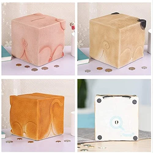 Piggy Bank Children's Toy Money Box Fun Piggy Bank Square Face Pig Cat Dog Cartoon Piggy Bank Creative No Coin Outlet Animal Money Box Money Box Counter Piggy Banks Furniture Games (Color : A) 7 Piggy Bank Children's Toy Money Box Fun Piggy Bank Square Face Pig Cat Dog Cartoon Piggy Bank Creative No Coin Outlet Animal Money Box Money Box Counter Piggy Banks Furniture Games (Color : A) - Image 5