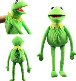 L&C Kermit The Frog Puppet - Creative Muppet Show, Plush Hand Puppets For Kids Birthday, Halloween Party Gift (Green)