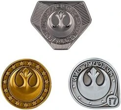New Republic Credits Boba Cosplay Props Mando Collecting Coins Currency Metal Commemorative Coins (3 Coins) Metallic -Folkmanis Toys Shop 41EzPJN 2jL. AC