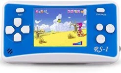 QoolPart Toys Handheld Games For Boys Girls, Built In 152 Retro FC Games, Classic Nostalgia 8 Bit Video Game Player Withe 2.5 Inches Display TV Output,Kids Birthday Christmas Toy Party Gift (Blue) 9 QoolPart Toys Handheld Games For Boys Girls, Built In 152 Retro FC Games, Classic Nostalgia 8 Bit Video Game Player Withe 2.5 Inches Display TV Output,Kids Birthday Christmas Toy Party Gift (Blue) -Folkmanis Toys Shop 41FG5 nUYsS. AC