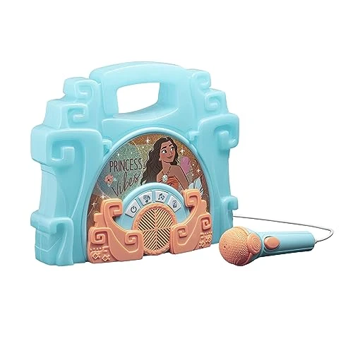 EKids Disney Moana Sing Along Boom Box Speaker With Microphone For Fans Of Moana Toys, Kids Karaoke Machine With Built In Music And Flashing Lights 5 EKids Disney Moana Sing Along Boom Box Speaker With Microphone For Fans Of Moana Toys, Kids Karaoke Machine With Built In Music And Flashing Lights - Image 3