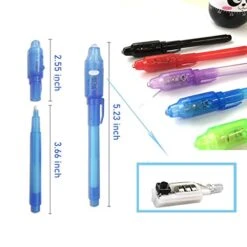 SCStyle Invisible Ink Pen,Spy Pen Marker Kid Pens For Writing Secret Message Pen Valentines Day Easter Day Halloween Christmas Birthday Party Bag Gift,Invisible Ink Pens With UV Light For Kids(21pcs) 8 SCStyle Invisible Ink Pen,Spy Pen Marker Kid Pens For Writing Secret Message Pen Valentines Day Easter Day Halloween Christmas Birthday Party Bag Gift,Invisible Ink Pens With UV Light For Kids(21pcs) -Folkmanis Toys Shop 41FJCQ0ad8L