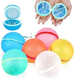 Reusable Water Balloons, Quick Self-Sealing Water Bomb For Adults Water Game, Water Balloons Quick Fill For Kids Toy, Water Splash Ball For Summer Toy And Party Supplies (12 Pcs) -Folkmanis Toys Shop 41FTOWsAxfL. AC