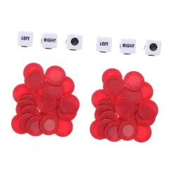 SAFIGLE 2 Sets Game Dice Poker Dice Poker Set Classic Toys Collectible Dice Game Toys Adults For Women Poker Cards Cool Gadgets For Teens Left Right Center Dice Six Colors Game Props Red