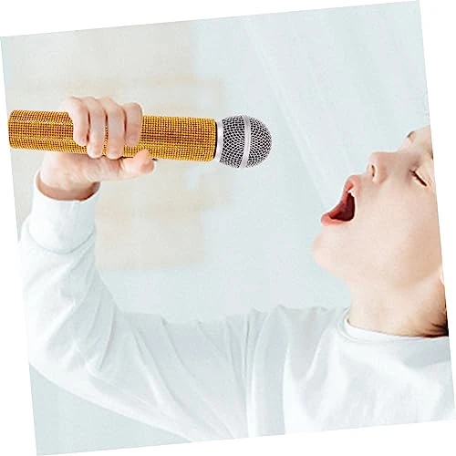 Milisten 5pcs Simulation Diamond Microphone Costume For Kids Portable Speaker Loud Kids Bulk Toys Game Show Props Simulate Speech Practice Microphone Plastic Mics Toy Alloy Golden Toy Cake 4 Milisten 5pcs Simulation Diamond Microphone Costume For Kids Portable Speaker Loud Kids Bulk Toys Game Show Props Simulate Speech Practice Microphone Plastic Mics Toy Alloy Golden Toy Cake - Image 2