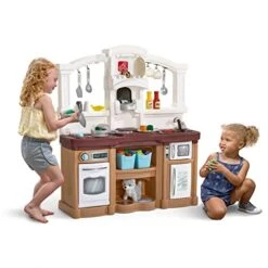Step2 Fun With Friends Kids Kitchen, Indoor/Outdoor Play Kitchen Set, Toddlers 2 – 10 Years Old, 25 Piece Kitchen Toy Set, Easy To Assemble, Tan -Folkmanis Toys Shop 41G7VvWasjL