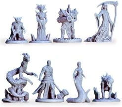 Underdusk Large Scale DND Miniatures For Tabletop Games | Highly Detailed D&D Minis | Paintable RPG Monster Bosses (12 Pack) -Folkmanis Toys Shop 41GBdlpBQL. AC