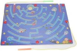 SPYMINNPOO Magnet Toys, Kids Puzzle Activity Magnet MazeToys Wooden Magnetic Maze Early Education Game For Toddlers 2 Colors -Folkmanis Toys Shop 41GC6K3AcL. AC