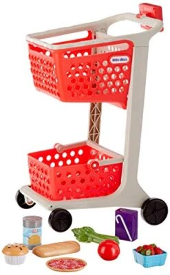 Little Tikes Shop 'n Learn Smart Cart, Realistic Red Toy Shopping Grocery Cart With Food Scanner And 8 Pretend Play Food Accessories - For Kids Ages 4 Years And Up