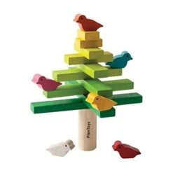 PlanToys Wooden Balancing Tree Learning Toy (5140) | Sustainably Made From Rubberwood And Non-Toxic Paints And Dyes