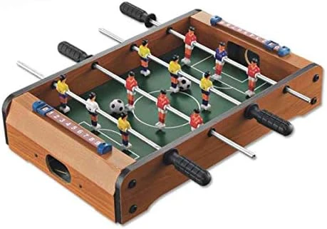 14" Foosball Table, Wooden Soccer Game Tabletop For Kids Educational Toy, Mini Indoor Table Soccer Set For Game Rooms, Parties, Family Night 7 14" Foosball Table, Wooden Soccer Game Tabletop For Kids Educational Toy, Mini Indoor Table Soccer Set For Game Rooms, Parties, Family Night - Image 5