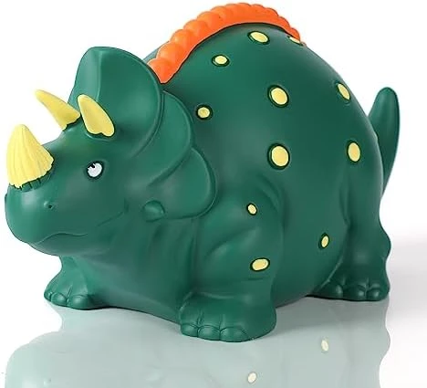 H&W Triceratops Piggy Bank, Large Dinosaur Money Bank, Shatterproof First Coin Bank & Birthday Gift Kids Boys Girls Home Decoration(Blue) 10 H&W Triceratops Piggy Bank, Large Dinosaur Money Bank, Shatterproof First Coin Bank & Birthday Gift Kids Boys Girls Home Decoration(Blue) - Image 8