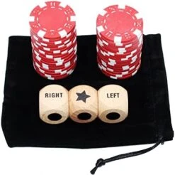 Bilywey Upgrade Left Right Center Dice Game Set With 3Pcs Beech Wood Dices + 36Pcs 11.5g Poker Chips (Red) 17 Bilywey Upgrade Left Right Center Dice Game Set With 3Pcs Beech Wood Dices + 36Pcs 11.5g Poker Chips (Red) -Folkmanis Toys Shop 41GeKhVHjiL. AC