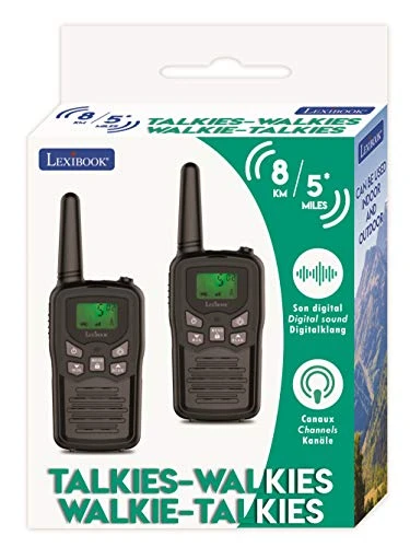 LEXiBOOK Walkie-talkies For Kids, Toys Long Range 8km / 5 Miles, LCD Screen, Digital Sound, Indoor And Outdoor Communication Game, Belt Clip, Black, TW58US 5 LEXiBOOK Walkie-talkies For Kids, Toys Long Range 8km / 5 Miles, LCD Screen, Digital Sound, Indoor And Outdoor Communication Game, Belt Clip, Black, TW58US - Image 3