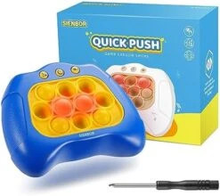 SIENBOR Quick Push Game Console,4 Modes Games, A Toy Game Machine That Exercises Reaction Ability And Improves Concentration | Gift Idea For Kids & Teens Boys & Girls Ages 3-12 Years Old & Up (White) -Folkmanis Toys Shop 41Gq pzNGuL. AC