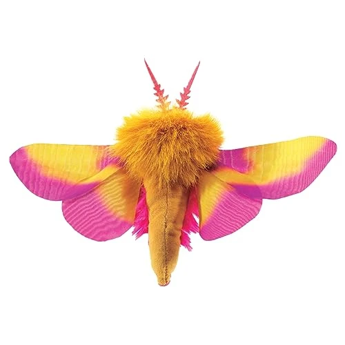 Folkmanis Mini Rosy Maple Moth Finger Puppet 5 Folkmanis Mini Rosy Maple Moth Finger Puppet - Image 3