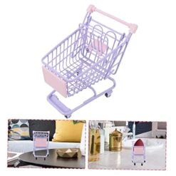 TOYANDONA 2pcs Mini Shopping Cart Mini Food For Girls Mini Dollhouse Supermarket Miniature Arcade Games Machines For Home Miniature Cart Iron, Alloy Lavender Good Looking 15 TOYANDONA 2pcs Mini Shopping Cart Mini Food For Girls Mini Dollhouse Supermarket Miniature Arcade Games Machines For Home Miniature Cart Iron, Alloy Lavender Good Looking -Folkmanis Toys Shop 41Gr1klwRNL