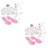 2 Sets Child Princess Jewelry Toys For Little Girls Princess Shoes For Girls Dress-up Crowns Princess Dress Up Girl Tiara Headband Plastic Pink Princess Dress Up Kit Fashion -Folkmanis Toys Shop 41Gzxozjm4L
