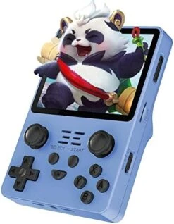 SERYUB RGB20S Handheld Game Console 3.5 Inch HD Screen, Retro Consoles Classic Emulator Gaming Pre-Installed System Plug-in Headphones Preinstalled Hand Held Video Games System 64GB(Blue) -Folkmanis Toys Shop 41HAAJlFRbL. AC