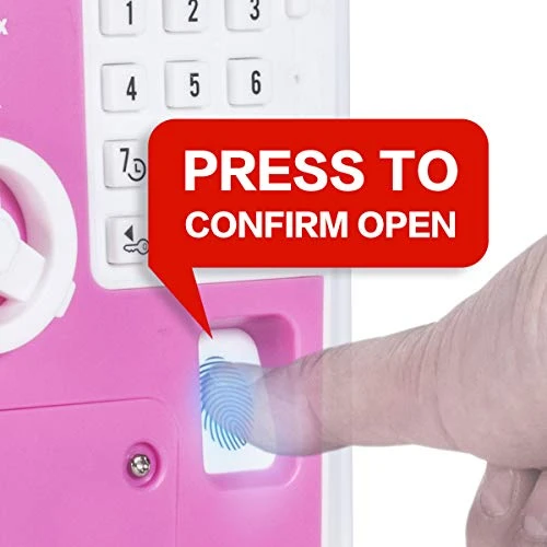 LIKE Toy Piggy Bank Safe Box Fingerprint ATM Bank ATM Machine Money Coin Savings Bank For Kids Pink 4 LIKE Toy Piggy Bank Safe Box Fingerprint ATM Bank ATM Machine Money Coin Savings Bank For Kids Pink - Image 2