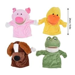 Hand Puppet, Interactive Toy 4pcs Soft Cute Storytelling Props Plush Animal Hand Puppet Movable Mouth For Kid For Home School -Folkmanis Toys Shop 41HDLQcyDwL