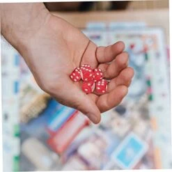 SAFIGLE 100pcs Desktop Accessories Role Playing Dice Red White Dice Game Dice Drinking Dice Party Digit Dices Big Dice Party Accessories Game Props Gift Card Christmas Child -Folkmanis Toys Shop 41HEIobAyhL