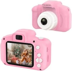 Kids Camera Birthday Gift 2.0" LCD HD 1080P Toddler Children's Sports Camera Toy Digital Cameras Portable Toy Children Digital Camera For Girl And Boy Built In Several Small Games (Pink) -Folkmanis Toys Shop 41HN8Qwx4fL. AC