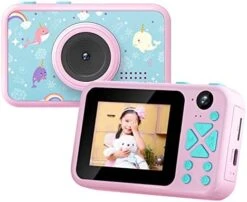 SLSFJLKJ Kids Camera Girls & Boys Toy Gift, MP3 Player Digital Video Camera Children Dual Cameras Selfie Photography Electronic Game Camera For Kids Age 3 4 5 6 7 9 10 Girls Gifts Birthday Christmas -Folkmanis Toys Shop 41HTJmhay6L. AC