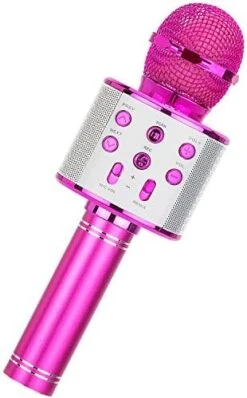 HL Audio Christmas Toys Kids Girls Karaoke Microphone, Wireless Bluetooth Karaoke Microphone For Kids Girls, Singing Toys For 3-12 Year Old, Kids Girls Microphone For Singing (Pink) 18 HL Audio Christmas Toys Kids Girls Karaoke Microphone, Wireless Bluetooth Karaoke Microphone For Kids Girls, Singing Toys For 3-12 Year Old, Kids Girls Microphone For Singing (Pink) -Folkmanis Toys Shop 41HVLknsBL. AC
