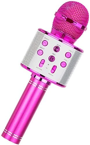 HL Audio Christmas Toys Kids Girls Karaoke Microphone, Wireless Bluetooth Karaoke Microphone For Kids Girls, Singing Toys For 3-12 Year Old, Kids Girls Microphone For Singing (Pink) 10 HL Audio Christmas Toys Kids Girls Karaoke Microphone, Wireless Bluetooth Karaoke Microphone For Kids Girls, Singing Toys For 3-12 Year Old, Kids Girls Microphone For Singing (Pink) - Image 8