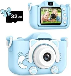 Dwfit Upgrade Dinosaur Kids Camera, Christmas Birthday Gifts For Boys Girls Age 3-12, HD Kids Digital Video Cameras For Toddler With Cartoon Soft Silicone Cover, Portable Toy For 3 4 5 6 7 8 Years Old -Folkmanis Toys Shop 41HYLBSK57L. AC