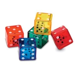 Learning Resources Dice In Dice Bucket, Math Toy, Manipulative, Set Of 72, Ages 6+, Multi-color, 3/4 W In 8 Learning Resources Dice In Dice Bucket, Math Toy, Manipulative, Set Of 72, Ages 6+, Multi-color, 3/4 W In -Folkmanis Toys Shop 41HjWYdn1wL