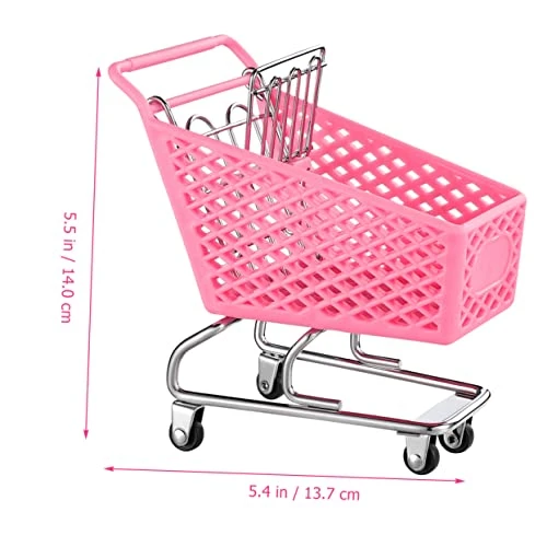 MAGICLULU 4pcs Pink Office Desk Cake Toy Toys Miniature Toy Shopping Cart My Cart Items Small Shopping Cart Shopping Cart Toy Desk Shopping Cart Toy Small Supermarket Cart Trolley 6 MAGICLULU 4pcs Pink Office Desk Cake Toy Toys Miniature Toy Shopping Cart My Cart Items Small Shopping Cart Shopping Cart Toy Desk Shopping Cart Toy Small Supermarket Cart Trolley - Image 4